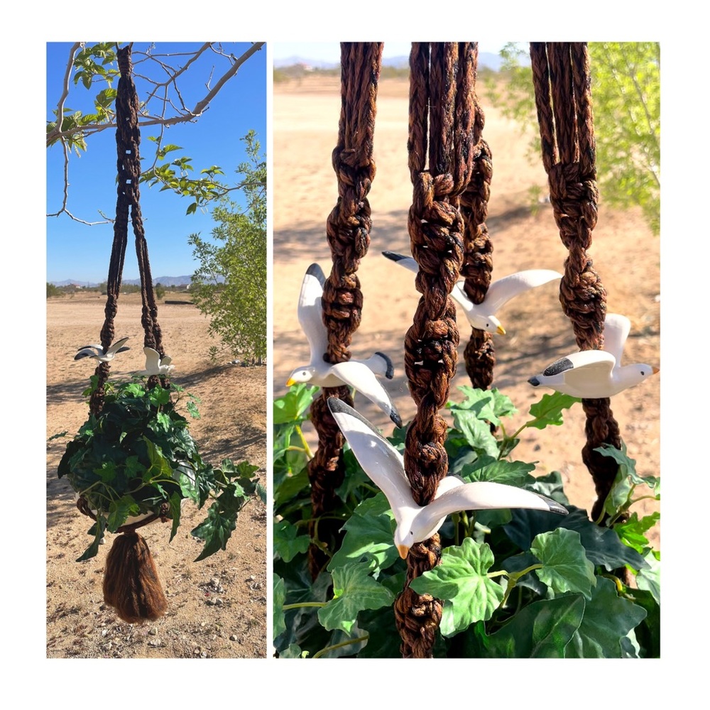 Vintage Macrame Hanger Planter